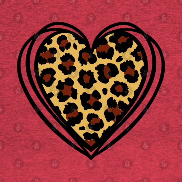Leopard Print Hearts by LylaLace Studio